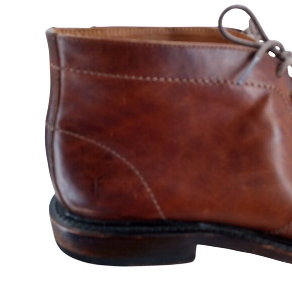 Men Frye Mens Paul Chukka Leather Brown Boots Shoes Size 8.5 Classic Work Distressed
